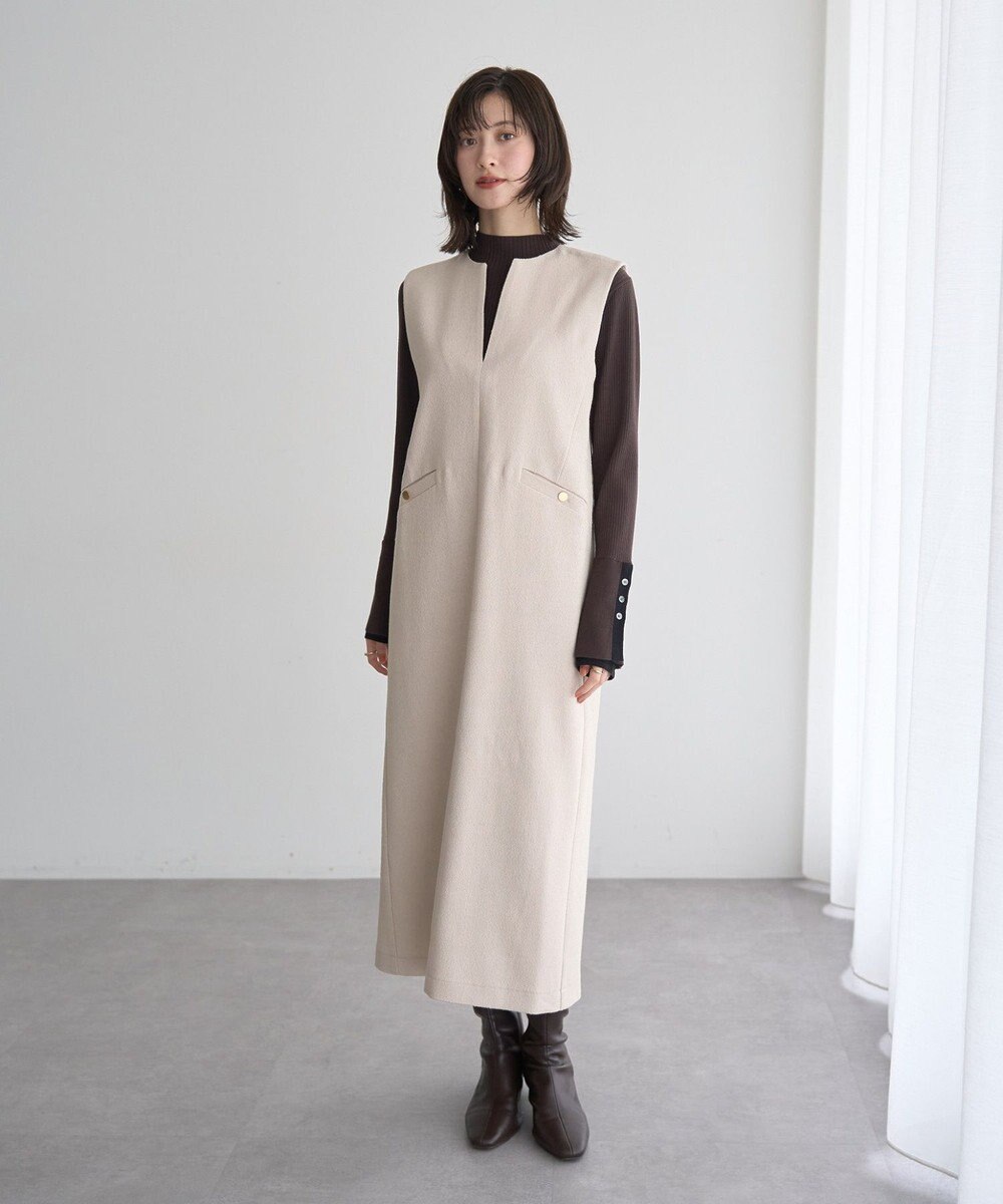 YECCA VECCA キーネックジャンスカ 