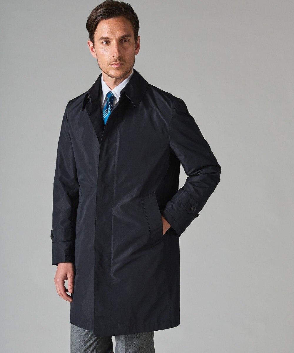 GOTAIRIKU メランジシャンブレー ステンカラーコート 