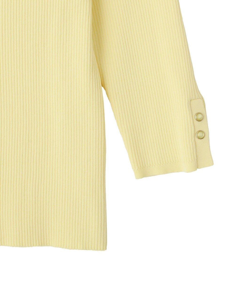 YECCA VECCA 袖釦7分袖リブニット 