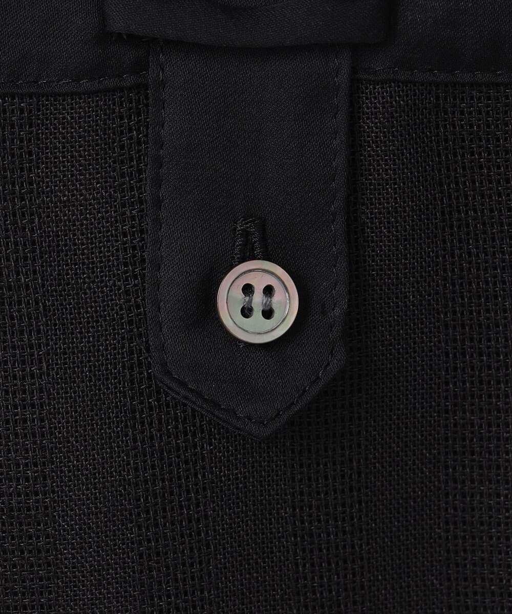 BEIGE， GOSHE / サテン切替 シアースタンドブラウス 