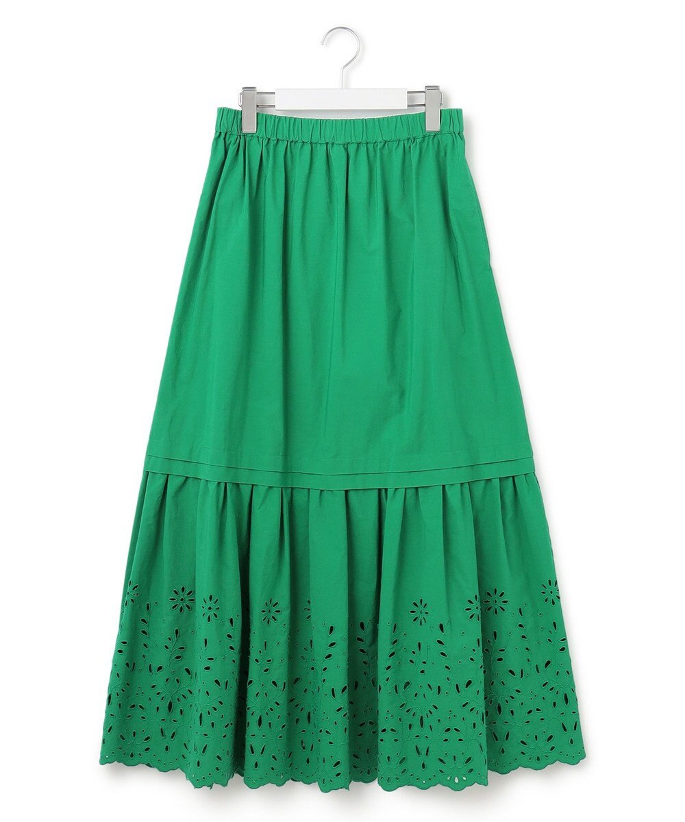 23区 【SLOW/一部店舗限定】フラワーエンブロイダリー スカート 