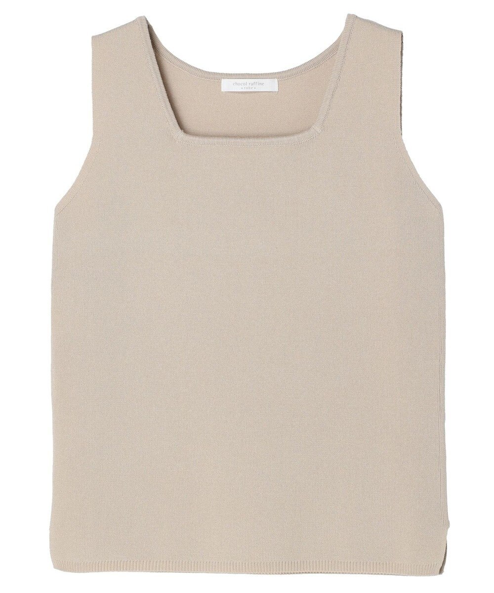 Green Parks スクエアネックニットタンクトップ 
