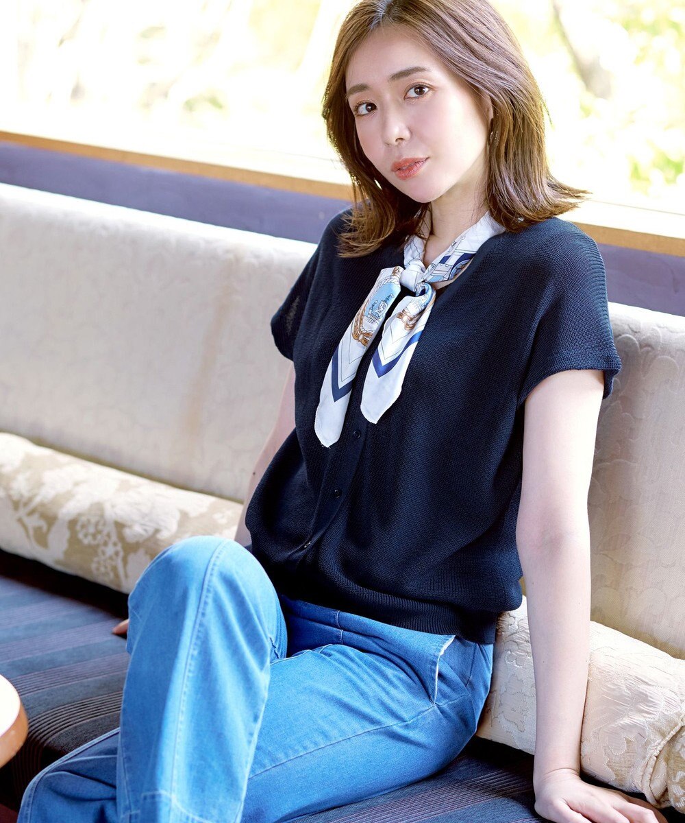 Tiaclasse 【洗える】リネンタッチカーディガン 