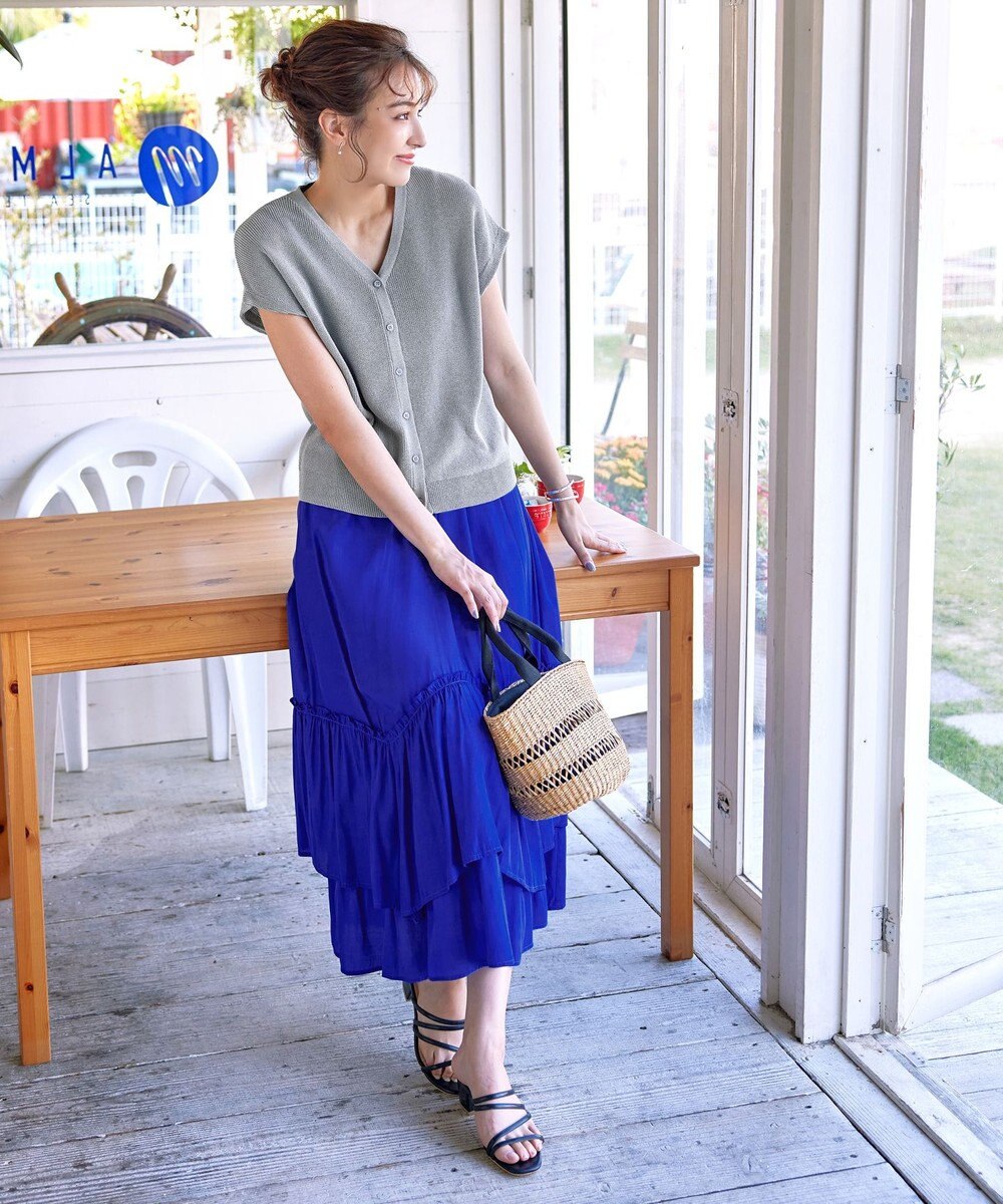 Tiaclasse 【洗える】リネンタッチカーディガン 