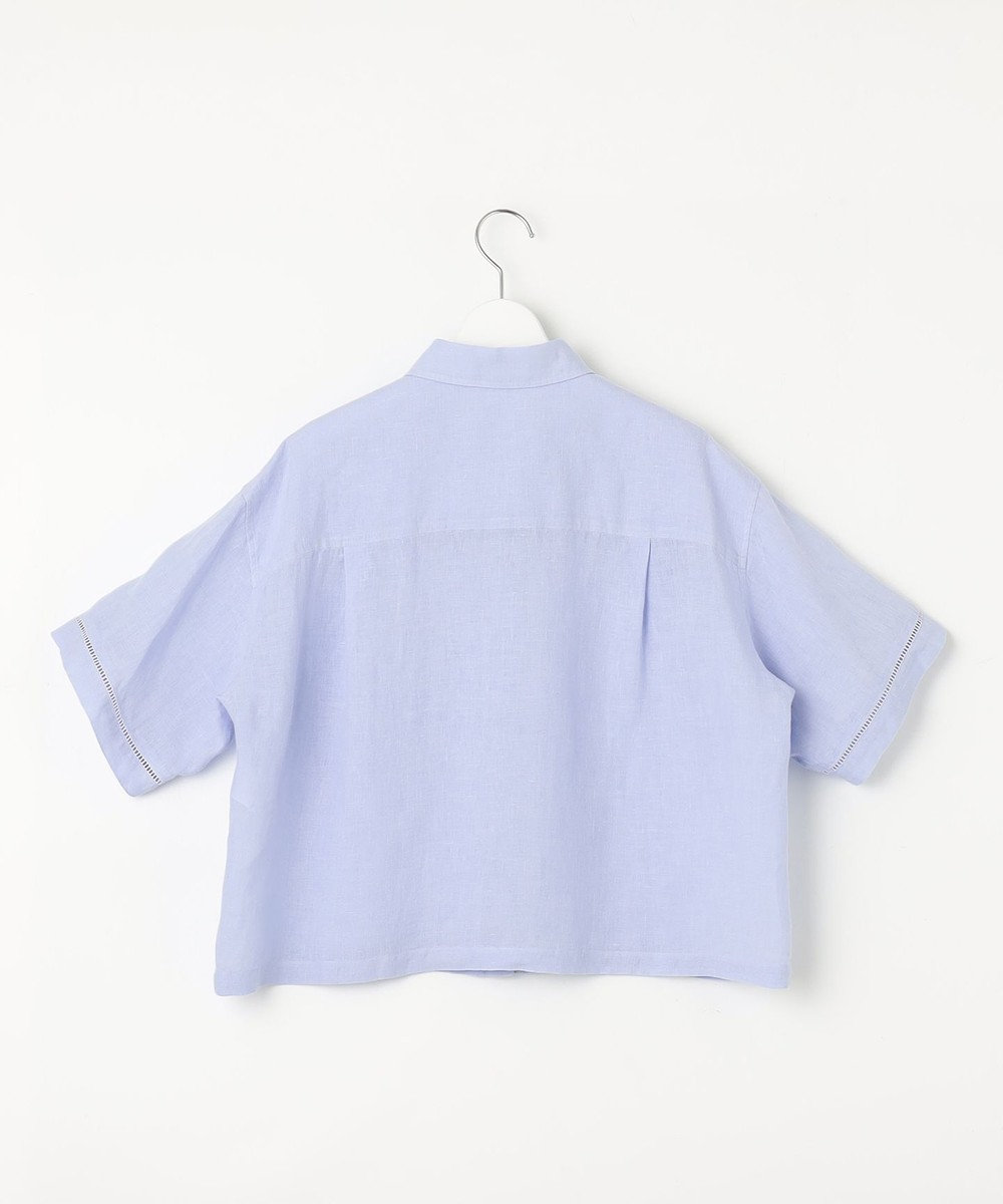 23区 S 【洗える】LIBECOリネン クロップド シャツ 