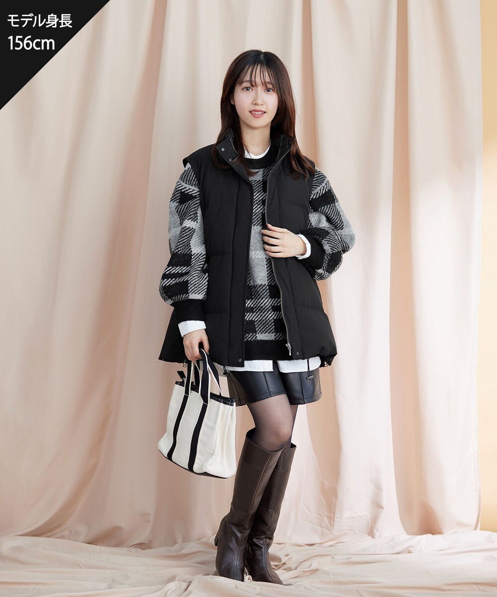 Tiaclasse 【安田美沙子さん着用・4way】ストレッチタフタショートダウン 