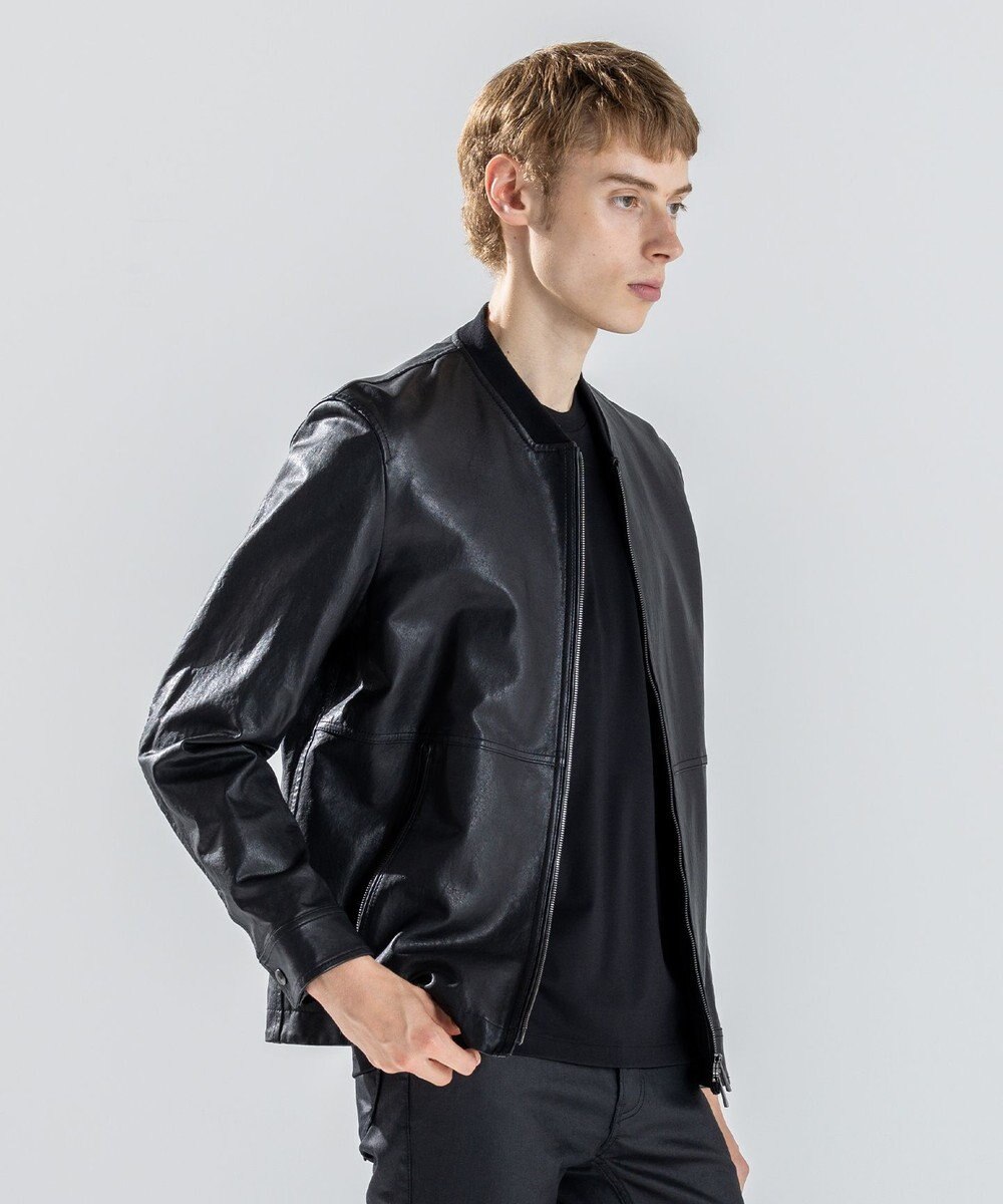 JOSEPH HOMME 新素材【シャツ感覚で羽織れる軽さ】シュリンクエアレザー　ブルゾン 