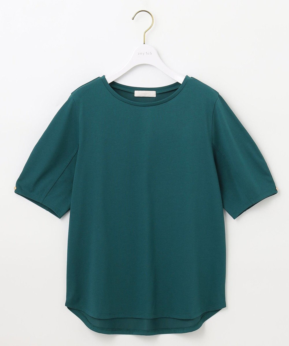 ANY SIS L 【汗ジミ防止・UVケア】アーモンドスリーブ カットソー 