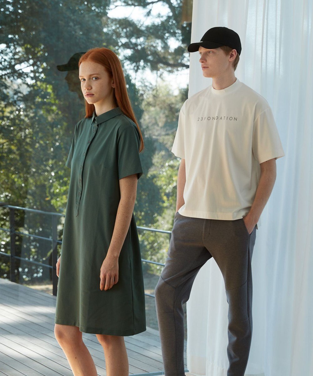 23区GOLF 【MEN】【23Fondation】半そで モックネックシャツ 