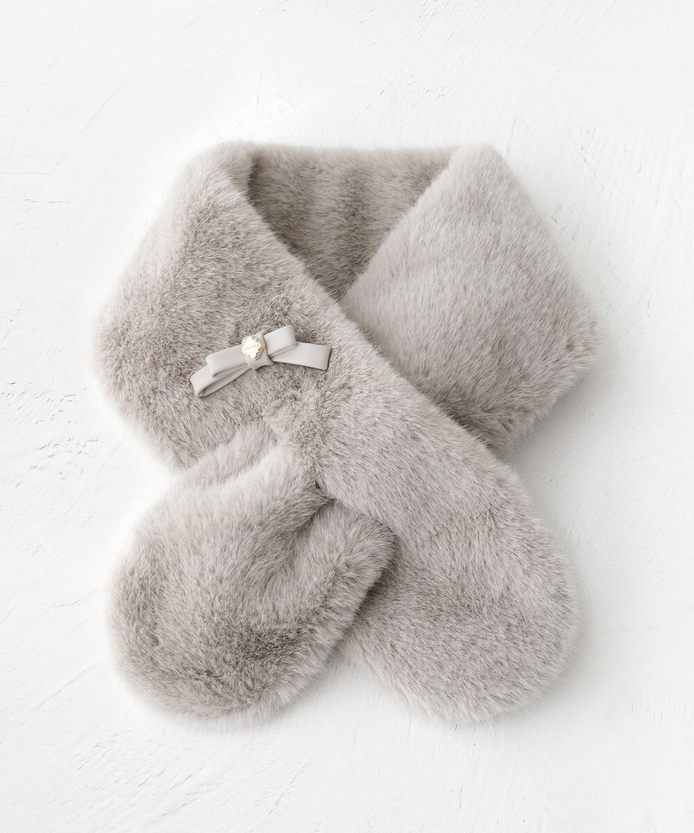 TOCCA 【ブローチ取り外し可】BOW RIBBON FURTIPPET ティペット 