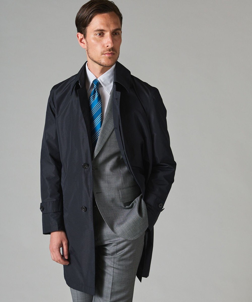 GOTAIRIKU メランジシャンブレー ステンカラーコート 