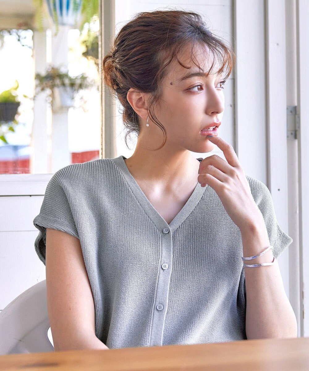 Tiaclasse 【洗える】リネンタッチカーディガン 