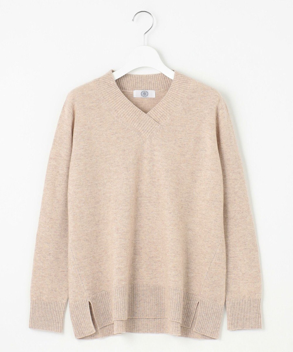 J.PRESS LADIES L 【洗える】CASHMERE BLEND Vネック プルオーバーニット 