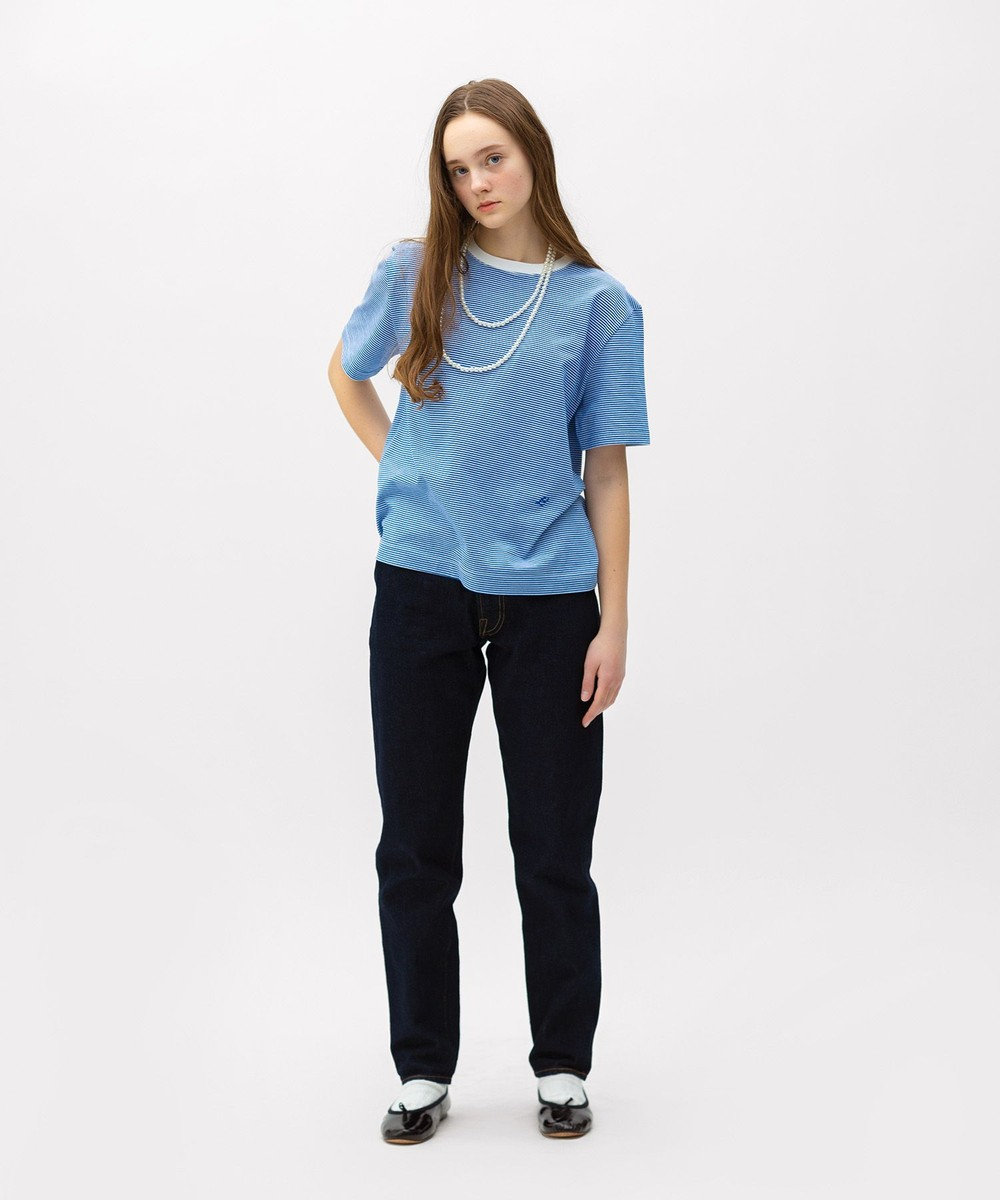 LENO THIN BORDER T-SHIRT / 細ボーダーTシャツ 《UNISEX》 