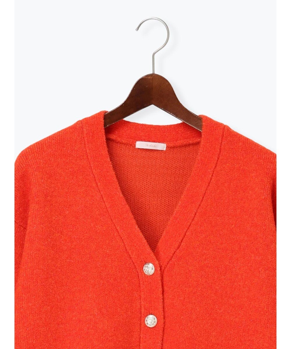 Te chichi 起毛ミドルVネックカーディガン 