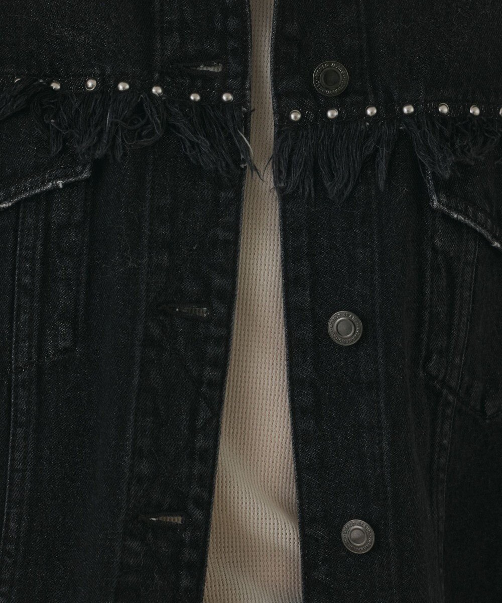 GRACE CONTINENTAL フリンジスタッズデニムジャケット 