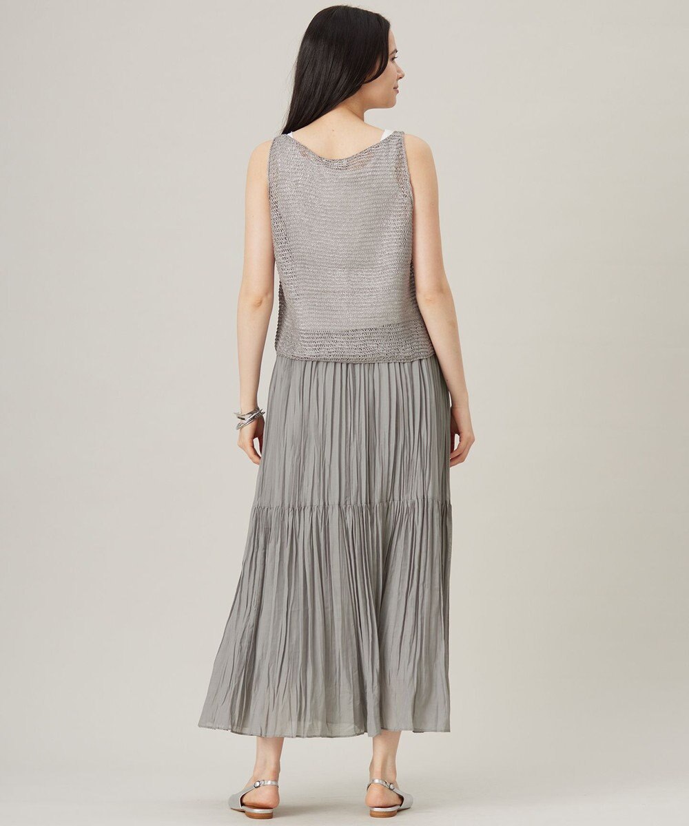 自由区 クロッシェライクニット ジレ 