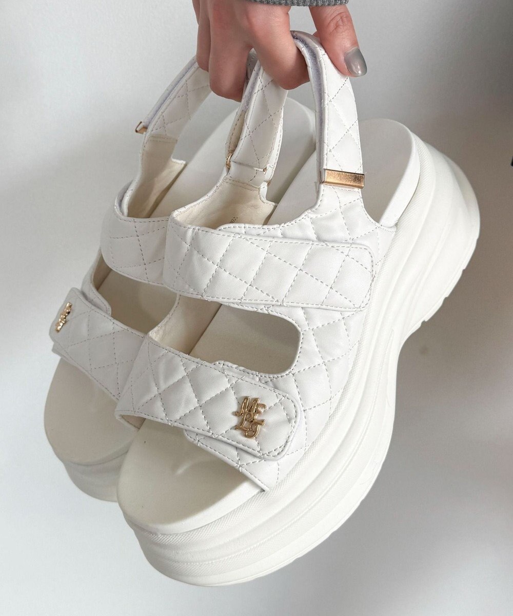 WEGO 【MLサイズ展開】厚底キルティングサンダル 