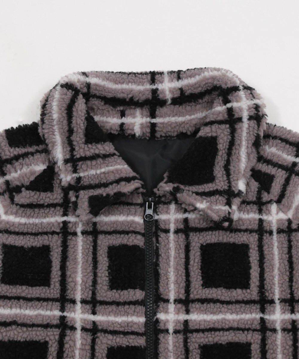 WEGO 【ユニセックス着用ITEM】ボアチェックブルゾン 