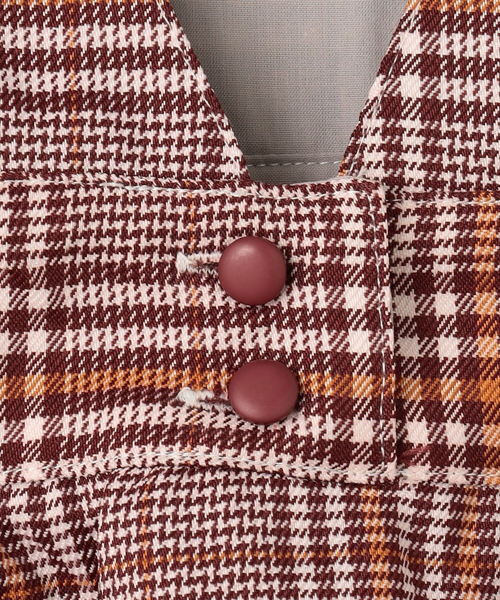 組曲 KIDS 【110-140cm】Chocolat de check ジャンパースカート 