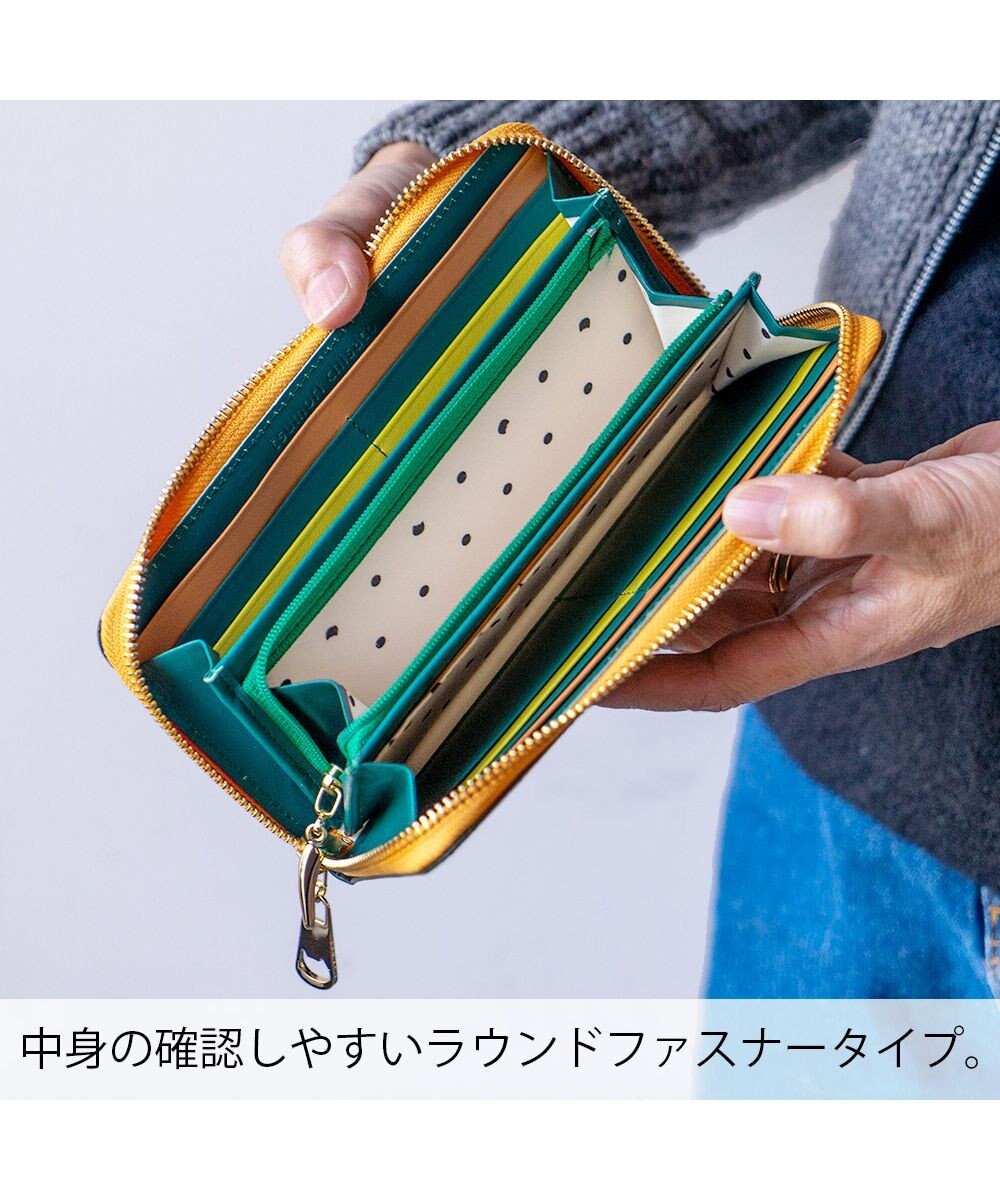 tsumori chisato CARRY スカラップコンビ ラウンドファスナー長財布 