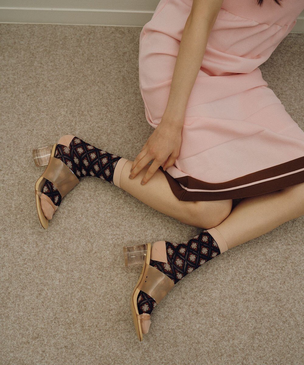 TRICOTE シアーモザイクタイルソックス 