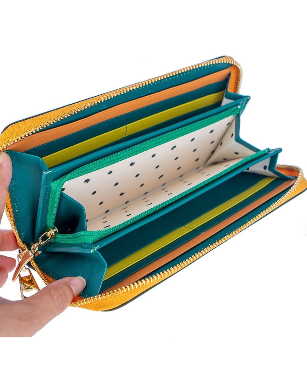 tsumori chisato CARRY スカラップコンビ ラウンドファスナー長財布 