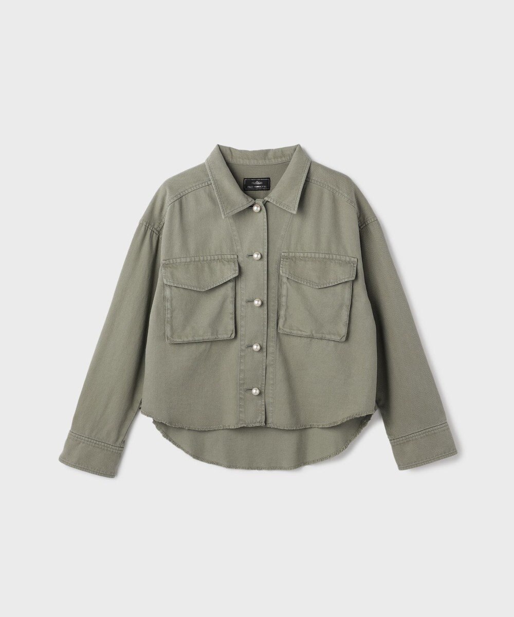 GRACE CONTINENTAL パール釦ピグメントシャツ 