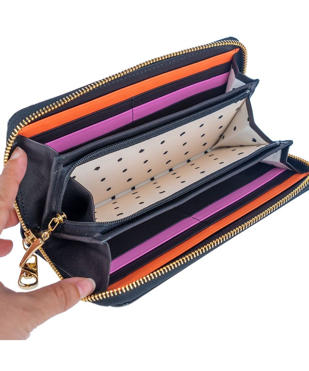 tsumori chisato CARRY スカラップコンビ ラウンドファスナー長財布 