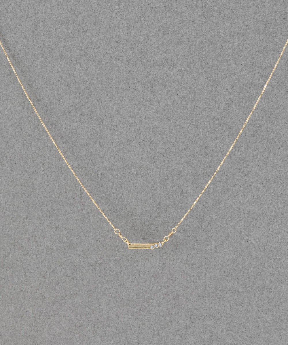 Phoebe 【金属アレルギー対応】ストレートバービジューネックレス　ゴールド 