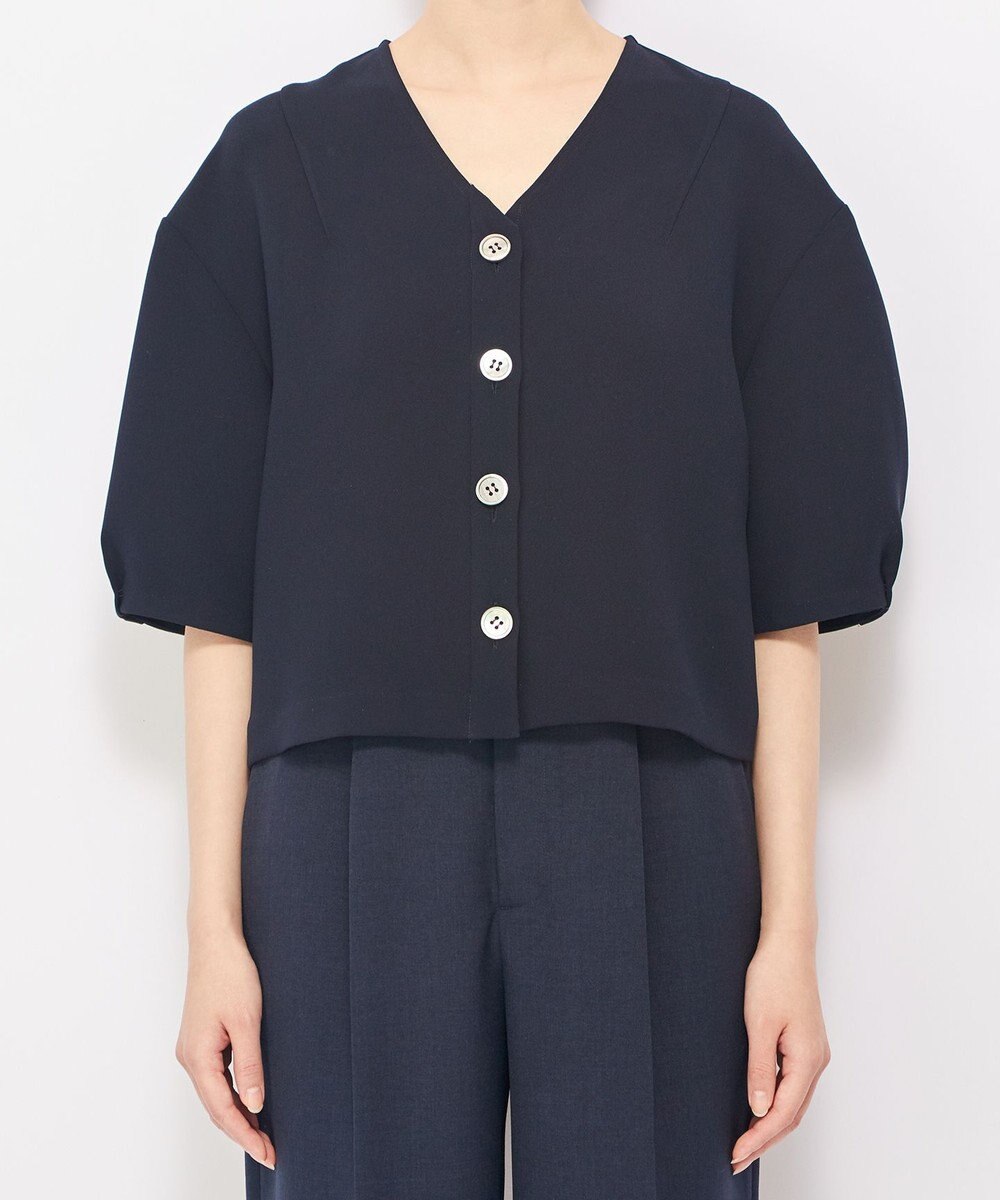 uncrave ウォッシャブルダブルクロス ブラウス 