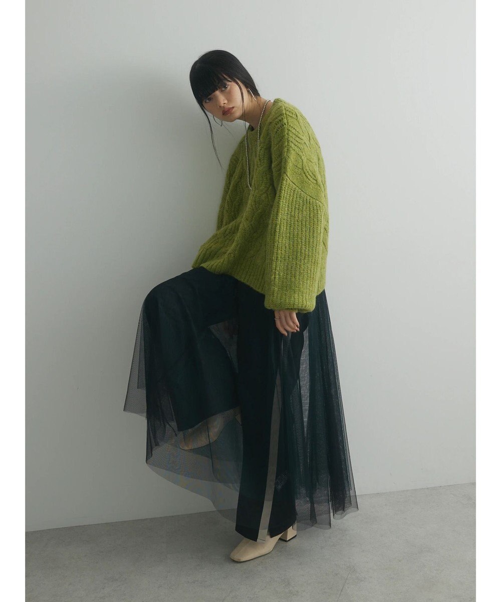 Green Parks armonia. ケーブルニットプルオーバー 