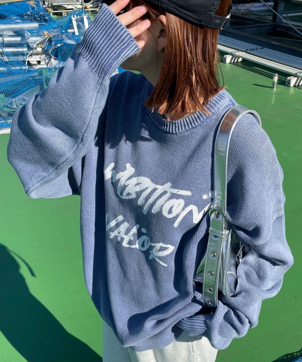 WEGO ヴィンテージウォッシュニットプルオーバー 