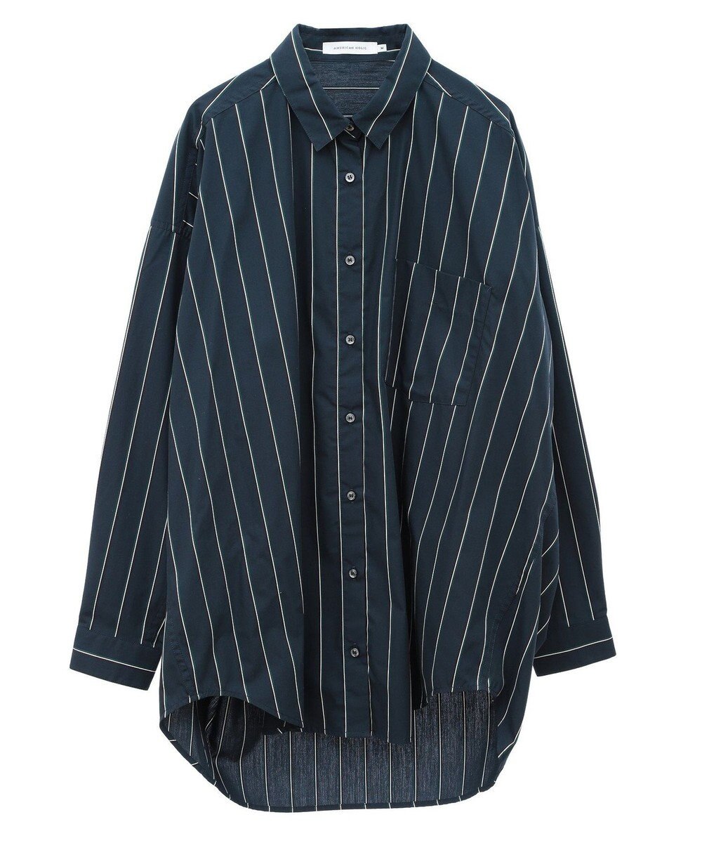AMERICAN HOLIC ドビーストライプロングシャツ 
