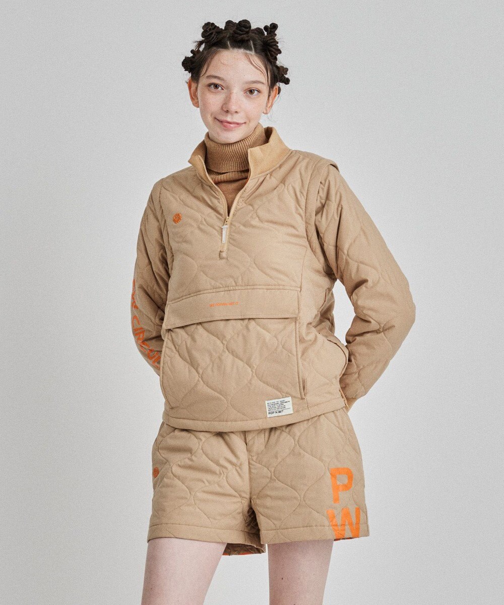 PW CIRCULUS 【ベストにもなる！袖2WAY】【WOMEN】ひょうたんキルティング中綿ブルゾン 