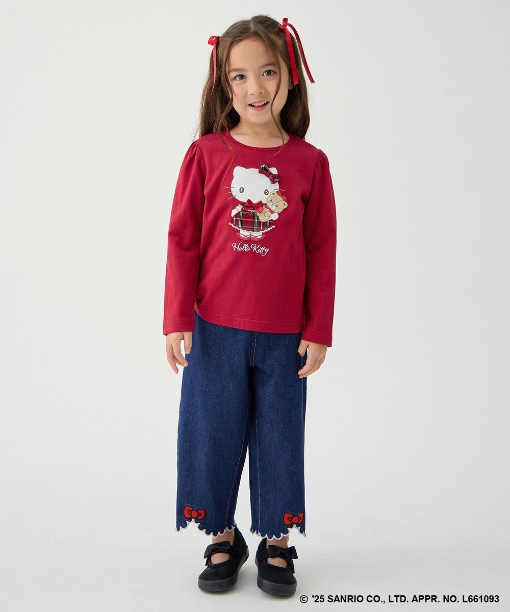 ANY KIDS 【ハローキティ×ANY KIDS】アップリケ 長袖Tシャツ 