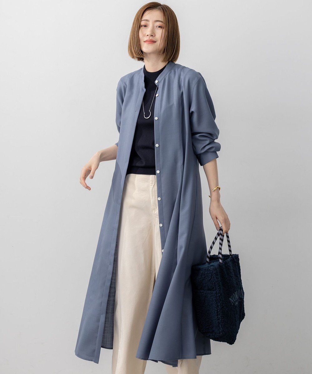 23区 L 【洗える】TWビエラ シャツワンピース 