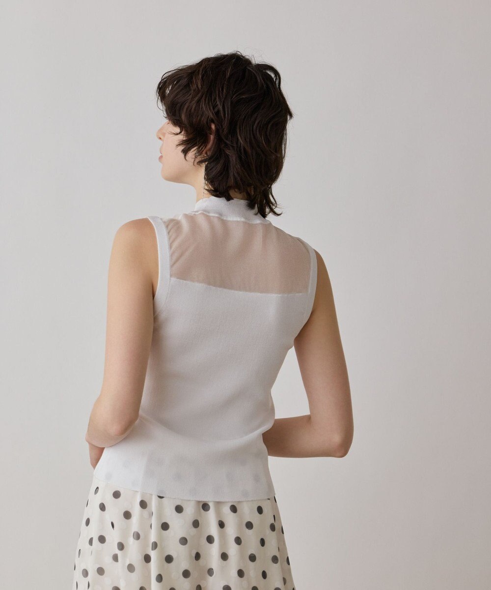 GRACE CONTINENTAL シアーグロスニットトップ 