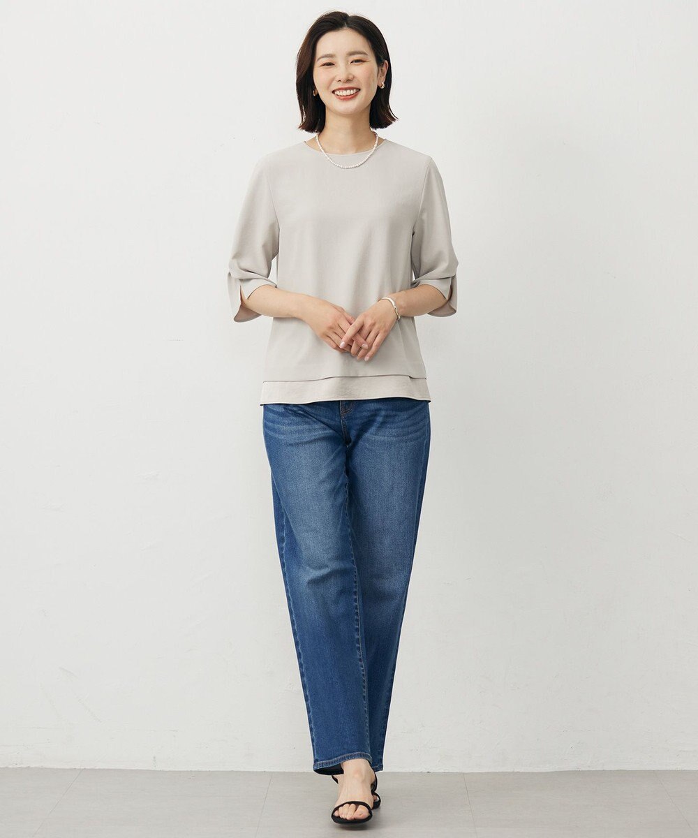 J.PRESS LADIES 【洗える・吸水速乾・接触冷感・セットアップ対応】Light ジョーゼット ブラウス 