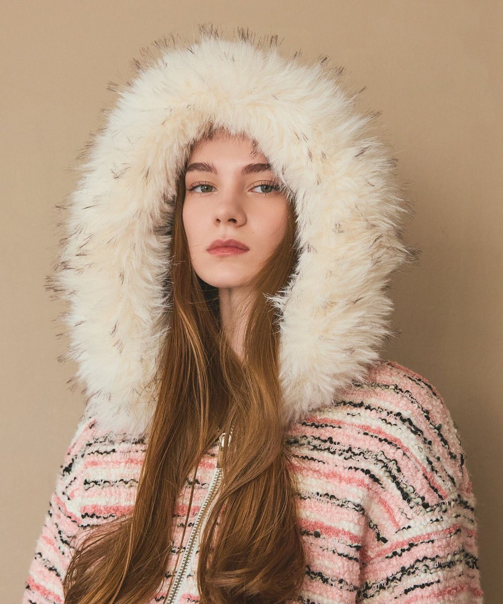 GRACE CONTINENTAL ツイードコンビショートブルゾン 