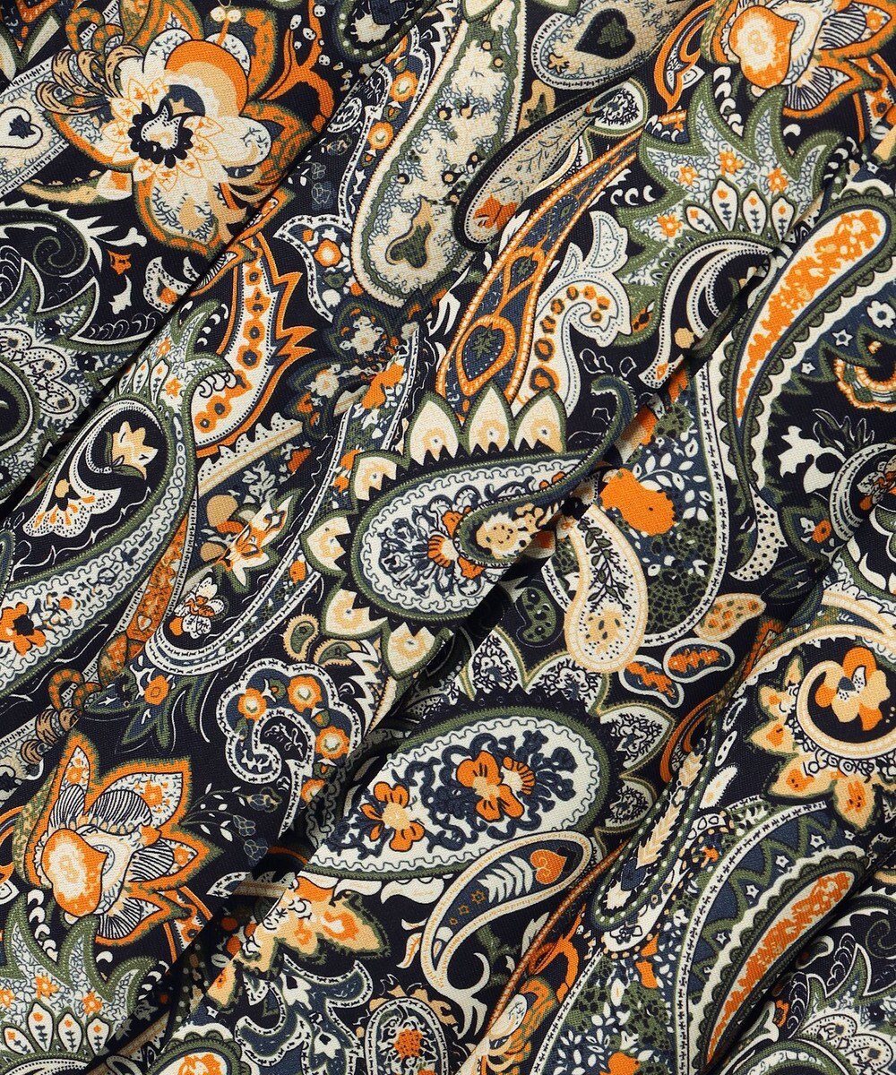 J.PRESS YORK STREET 【WOMEN】ペイズリーワイドプリーツ スカート 