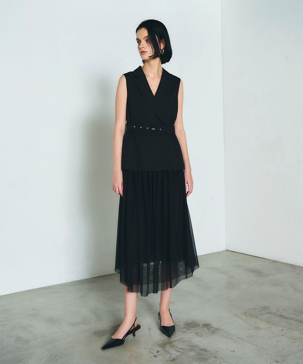 GRACE CONTINENTAL テーラーチュールワンピース 