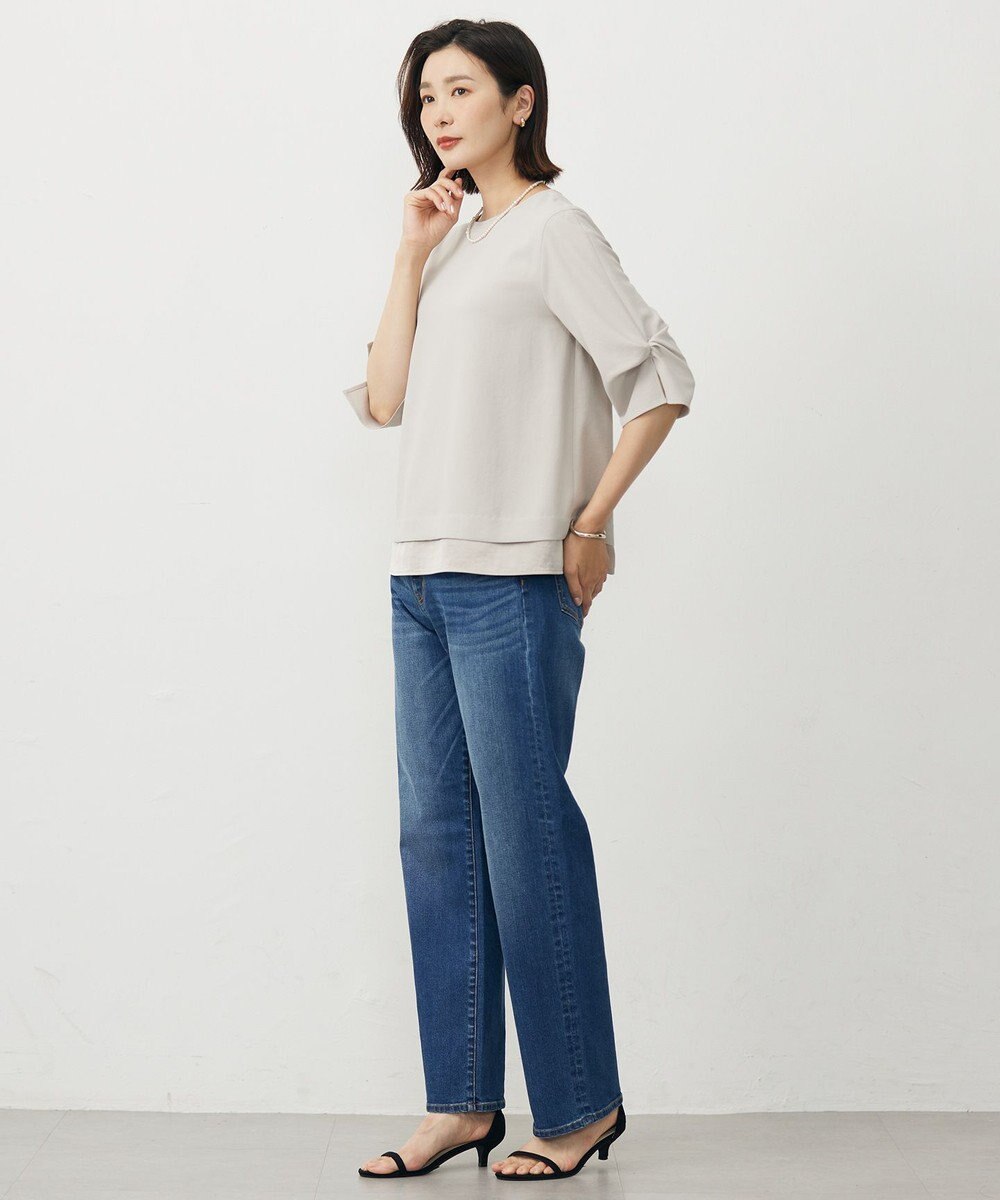 J.PRESS LADIES 【洗える・吸水速乾・接触冷感・セットアップ対応】Light ジョーゼット ブラウス 