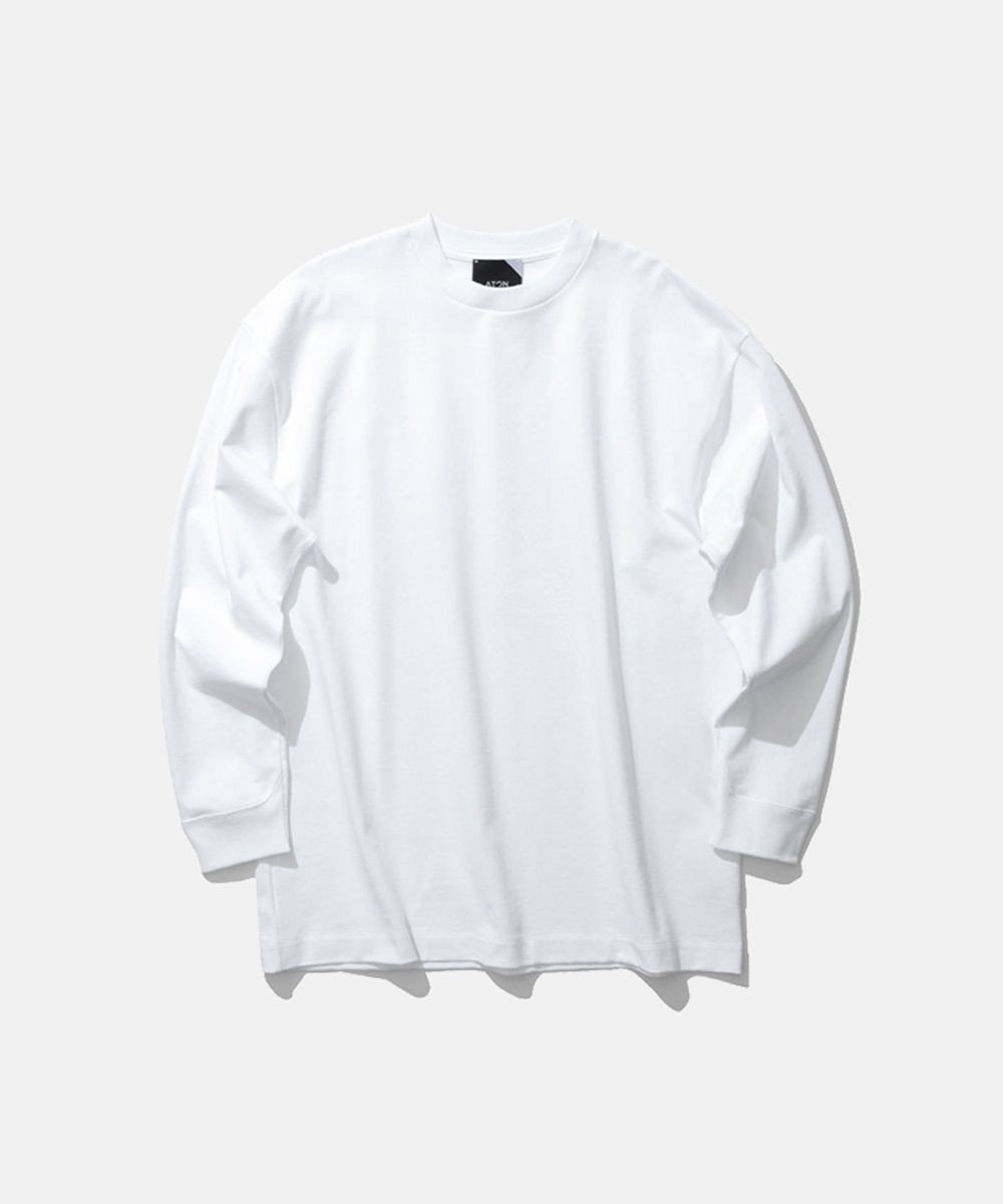 SUVIN AIR SPINNING オーバーサイズ L/S Tシャツ UNISEX ATON ファッション通販  【公式通販】オンワード・クローゼット