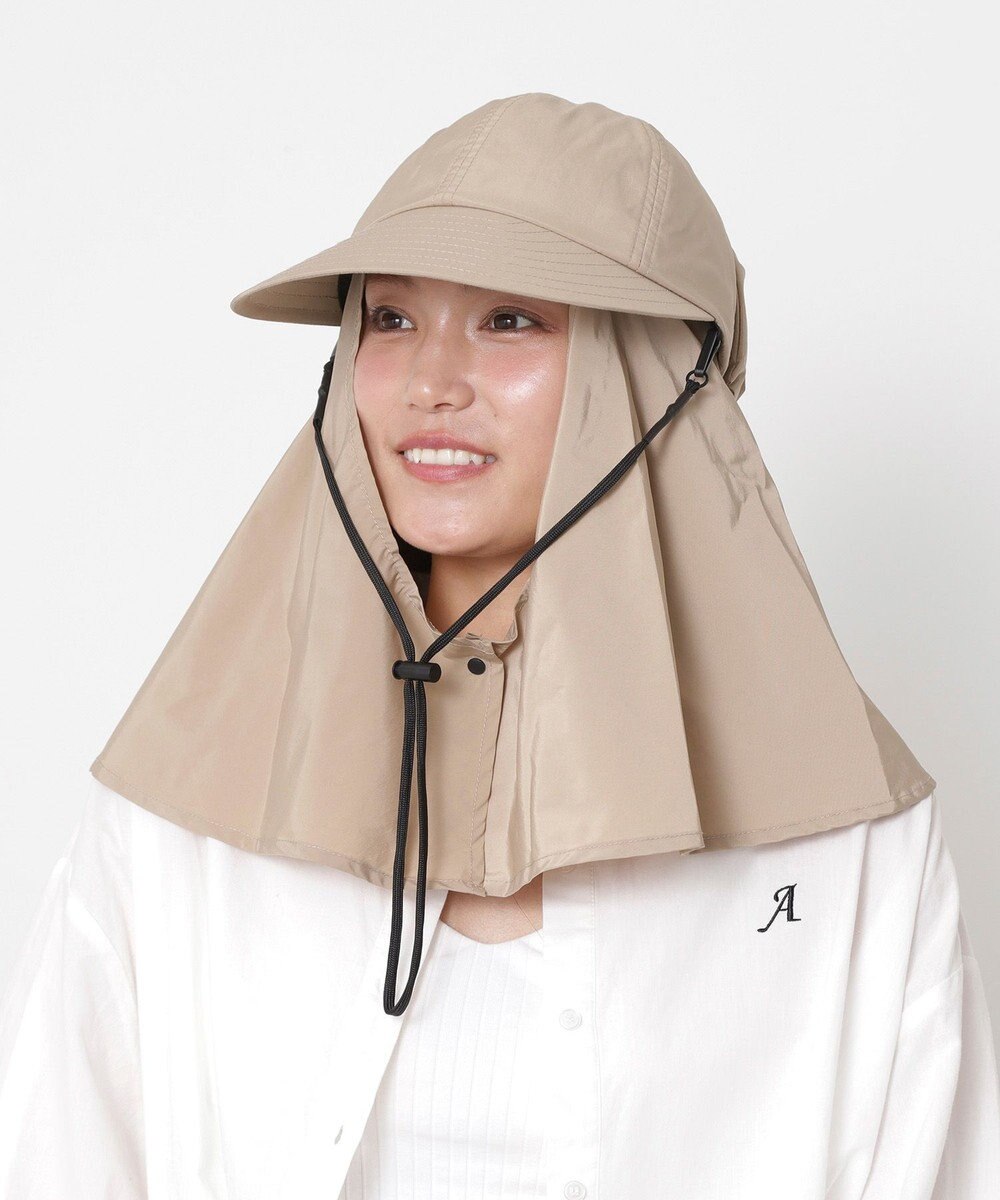 MOONBAT 【遮光100％/UVカット100％】フワクール (Fuwacool)  日差しを完全遮断バッククリボンワイドキャップ　遮光100　UV100 