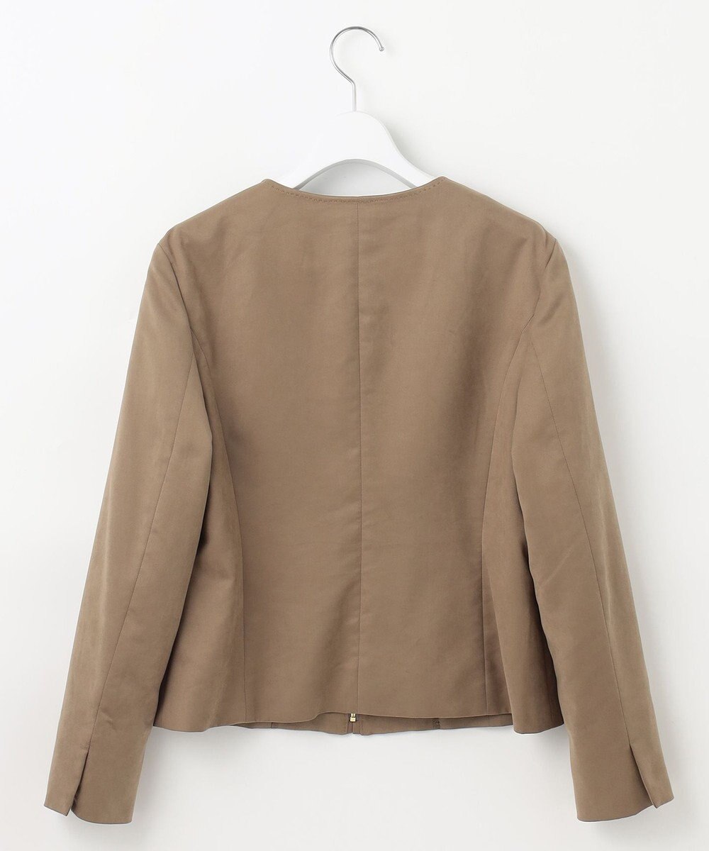 J.PRESS LADIES L 【洗える】シルセームスエード ブルゾン 