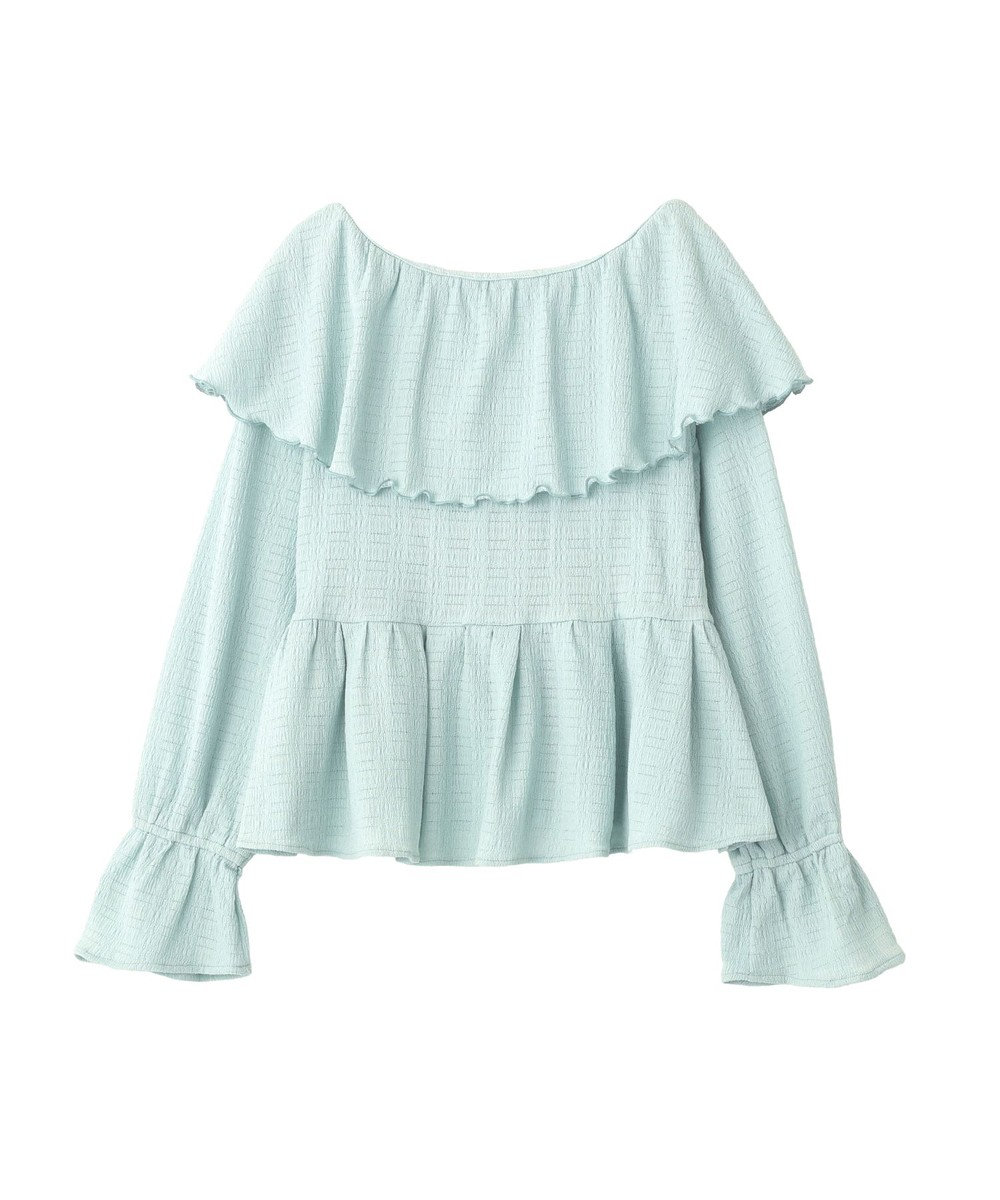 earth music&ecology 【予約】ラッフルカラーカットブラウス 