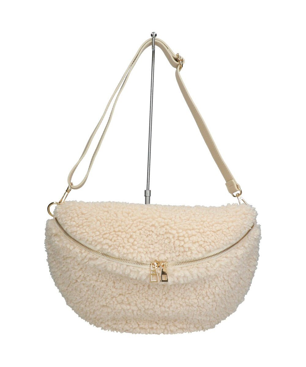 INTER-CHAUSSURES 【ANDREA CARDONE】レザーストラップボアショルダーバッグ 