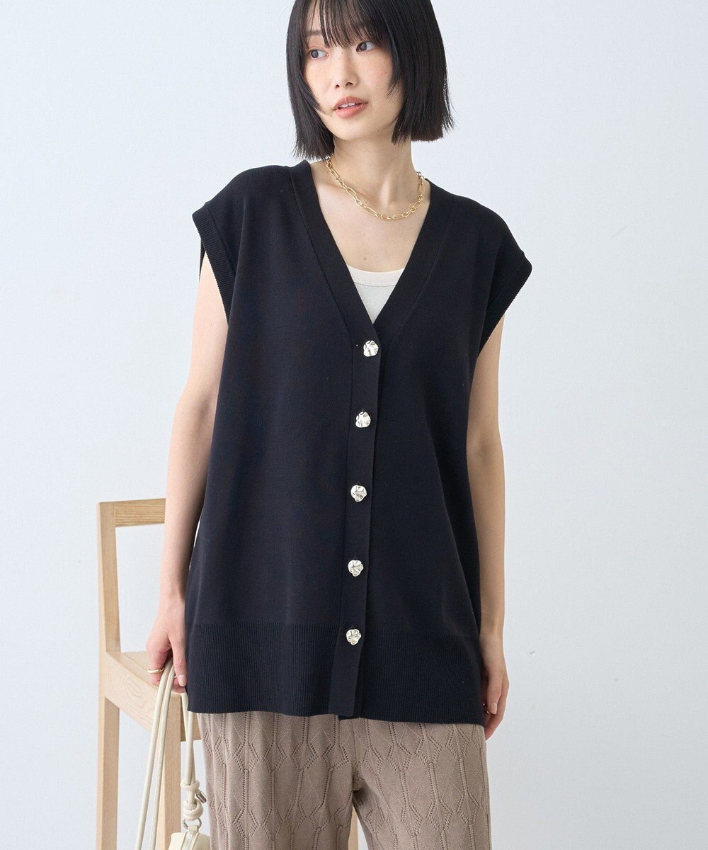 AMERICAN HOLIC 金ボタンニットジレ 
