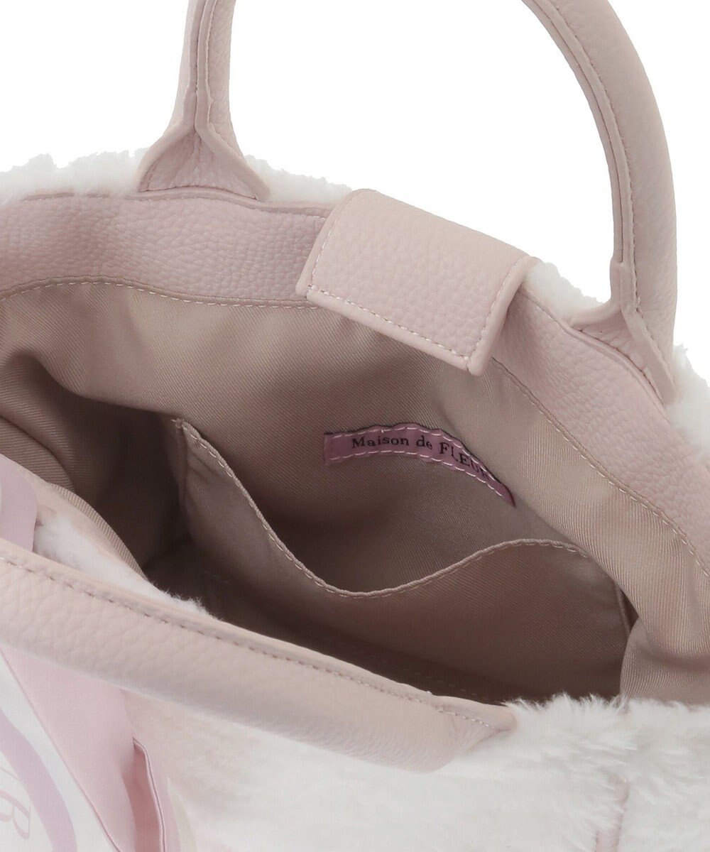 Maison de FLEUR スカーフ付きボア2WaySトートバッグ 